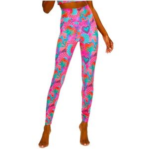 BEACH RIOT Piper High Waist Leggings In Hearts Of Palm size large L